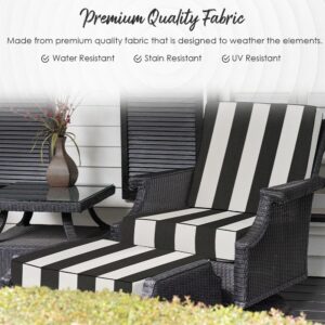 RSH DECOR: Deep Seating Cushion with Pillow Back | 23" x 24” Seat | Water and Fade-Resistant Spun Fabric | Outdoor Chair Cushion Set for Patio Furniture | Peacock