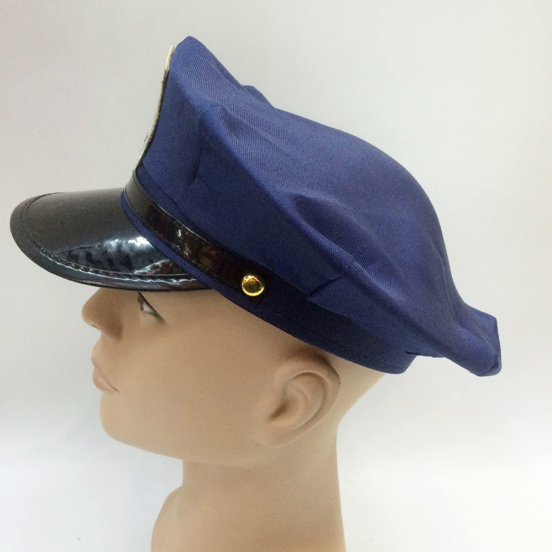 BinaryABC Halloween Police Hat Badge Officer Hat Cop Hat,Halloween Cosplay Party Accessories,Halloween Performance Costumes