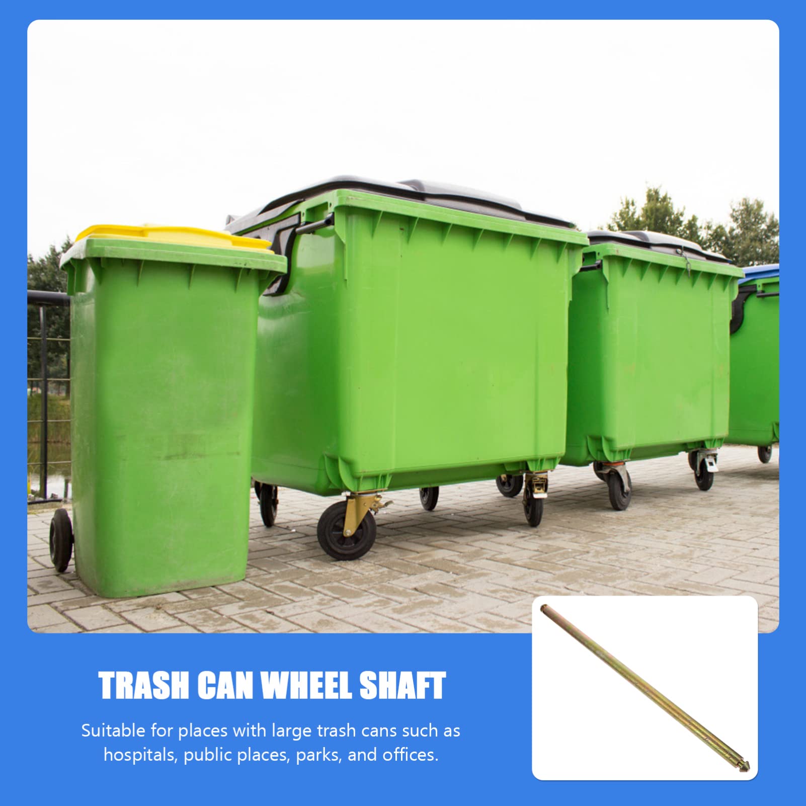 Yardwe 1pc Trash Can Spare Parts Outdoor Trashcan Trash Can Outdoor Outside Trash Can Outdoor Trash Can Trash Can Wheels Vessel Tools Garbage Can Trash Can Wheel Shaft Knives Lathe Steel