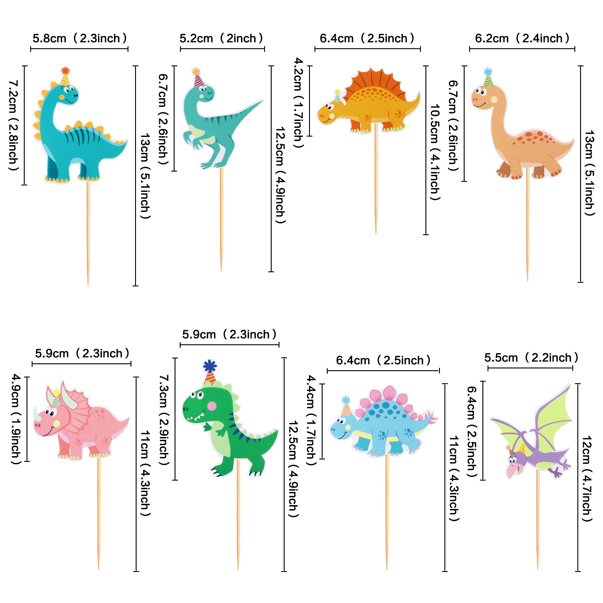 Ercadio 32 Pack Dinosaur Cupcake Toppers Baby Cute Dinosaur Cupcake Picks Dino Theme Baby Shower Kids Birthday Party Cake Decorations Supplies