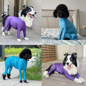 Dog Recovery Suit Abdominal Wound After Surgery Wear, Dog Anti-Licking Elastic Tights Bodysuit, Preventing Full Body for Shedding, Allergy, Wound Protection, E Collar Alternative