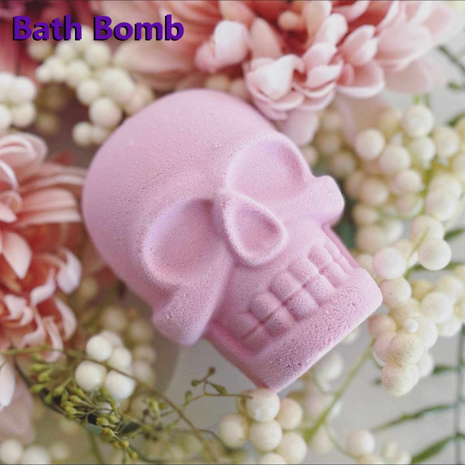 Moukiween 3D Skull Soap Silicone Molds, Set of 2 Halloween Skull Molds for Homemade Soap Making, Resin Crafts, Cake