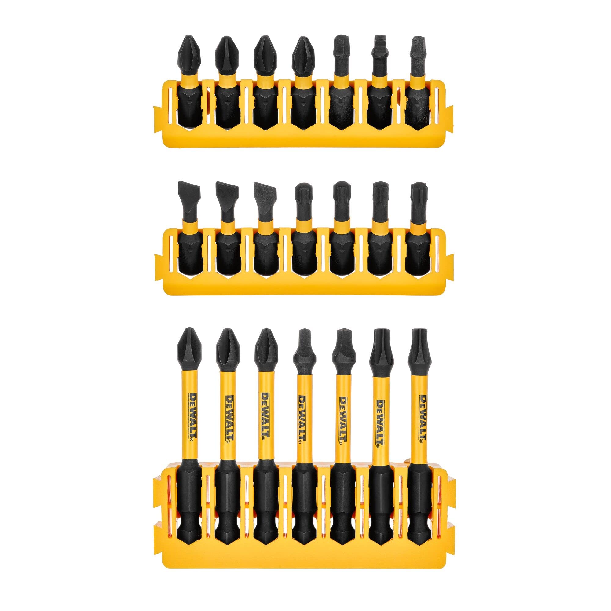 DEWALT BYTC Flex Torq Set #2 Phillips/#8 Slotted Set Shank Screwdriver Bit Set Screwdriver (21-Piece) (DWABYTFT-21)