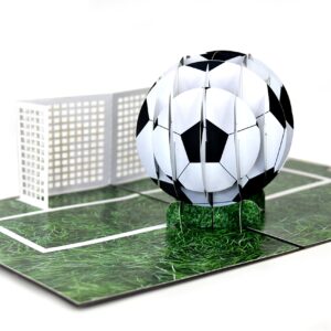 Soccer Pop Up Birthday Card, 3D Greeting Card, Congratulations Card for Sports Fan, Soccer Team