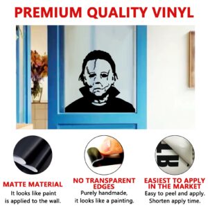 AnFigure Michael Myers Window Stickers - Window Halloween Decorations - Holiday Horror Decals Living Room Bedroom Bathroom Door Window Mirror Vinyl Art Decor 18"X16"