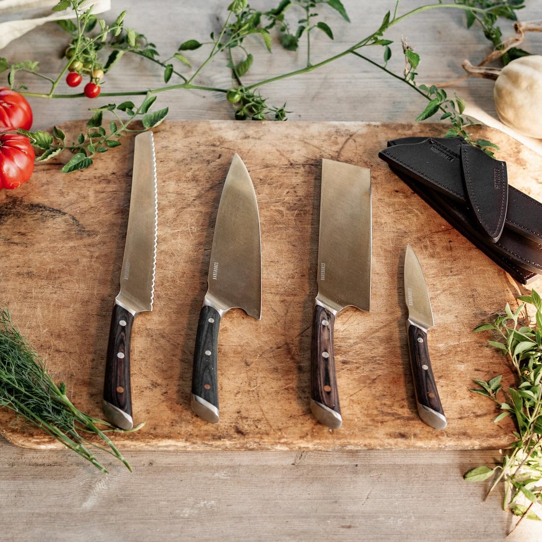 Barebones No. 7 Nakiri Knife - 7-Inch German-Grade Blade - Chopping Knife Perfect for Vegetables - Versatile Chef Knife - Everyday Kitchen Essentials