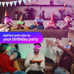 wellent 32 PCS LED Glasses Glow Glasses, Glow in The Dark Party Supplies 2024 for Kids Adults, Rave Neon Glasses Flashing Sunglasses, Light Up Glasses for Glow Party Birthday Wedding Carnival