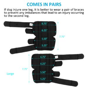 Bawektrl Dog Leg Braces for Back Legs,ACL Brace for Large Dogs Rear Legs, Joint Compression Warps Support for Hind Leg with Injury Sprain, Wound Care and Loss of Stability from Arthritis (1 Pair)