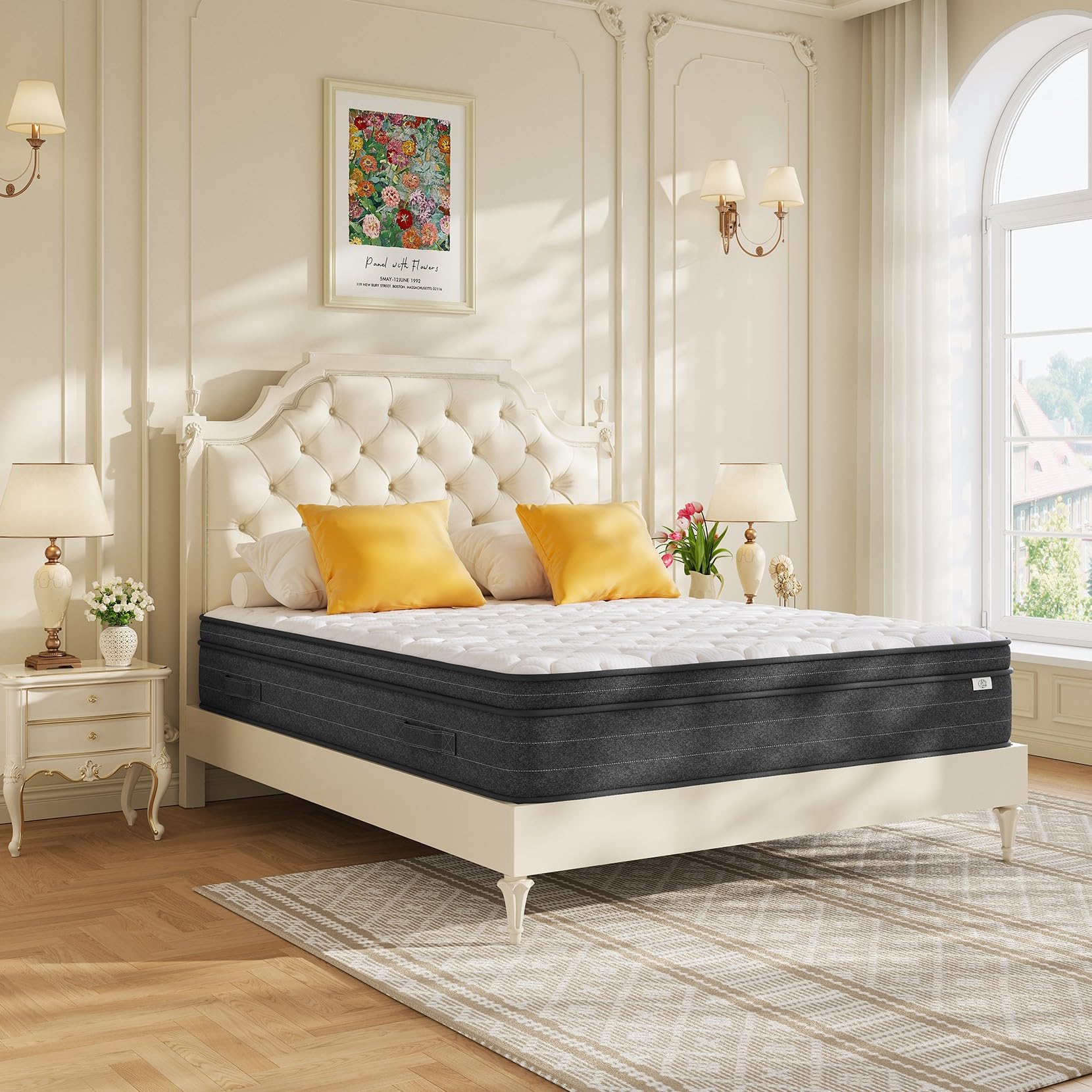 koorlian Twin XL Mattress 10 Inch, Hybrid Mattress Twin XL Size Bed with Individual Pocket Springs and Memory Foam, Breathable & Pressure-Relieving, Medium Firm XL Twin Mattress in a Box 80"x39"x10"