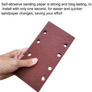 Tonmp 60 PCS Hook & Loop Sandpaper Sanding Sheet Assorted for 1/3 Sheet Sander - 60 80 100 120 150 240 Grit Sander Paper