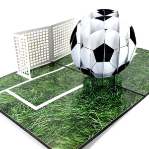 Soccer Pop Up Birthday Card, 3D Greeting Card, Congratulations Card for Sports Fan, Soccer Team