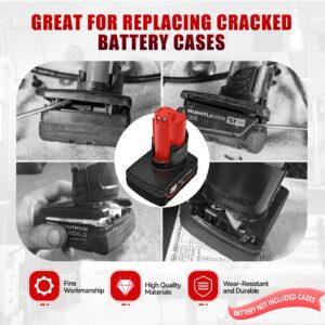 MOONDKIST 2Pack M12 Battery Case Replacement, M12 Battery Cover, M12 Battery Plastic Case Top Shell for Milwaukee 48-11-2411 Li-ion Battery