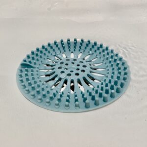 Drain Strainer Hair and Debris Catcher Set Shower and Sink Drain 4 Pack, 5.12” *5.12” *0.48”, White, Blue, Pink, Dark Gray