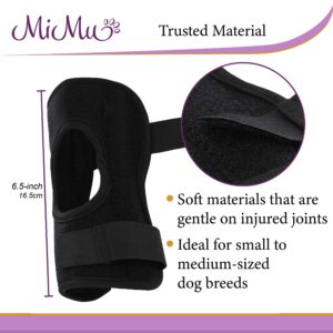 MiMu Rear Dog Leg Brace - 2pk Canine Hock Brace for Small to Medium Sized Dogs - Recovery Dog Hind Leg Support Brace