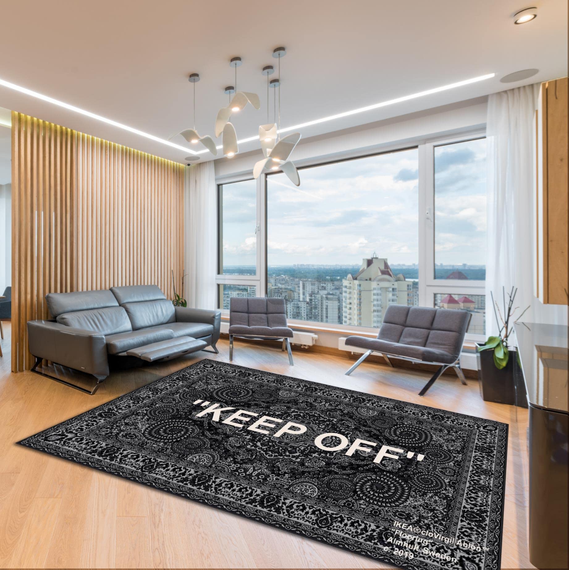 YIKUDU Keep Off Large Rugs Floor Mat Modern Carpet for Home Decoration Area Rug,Cozy Art Decoration Polyester Carpet 60 x 40 ''