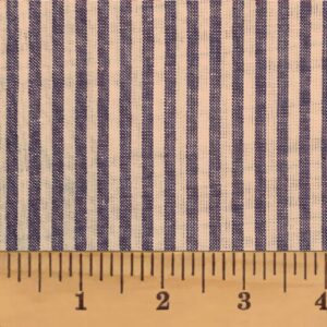 americana navy blue stripe homespun cotton fabric by jcs - sold by the yard