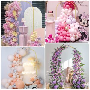 Wokceer 7.2 FT Wedding Arch Backdrop Stand, Square Arch Gold Metal Arch Backdrop Stand for Wedding Ceremony Birthday Party Bridal Baby Shower Photo Booth Garden Floral Balloon Arch Decoration