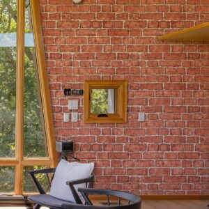 Naphite Red Brick Wallpaper Peel and Stick Removable Self Adhesive Faux Brick Wallpaper Fake Brick Stick on Wallpaper Brick Contact Paper Brick Wall Paper Textured Wallpaper Waterproof17.7×78.7 inches