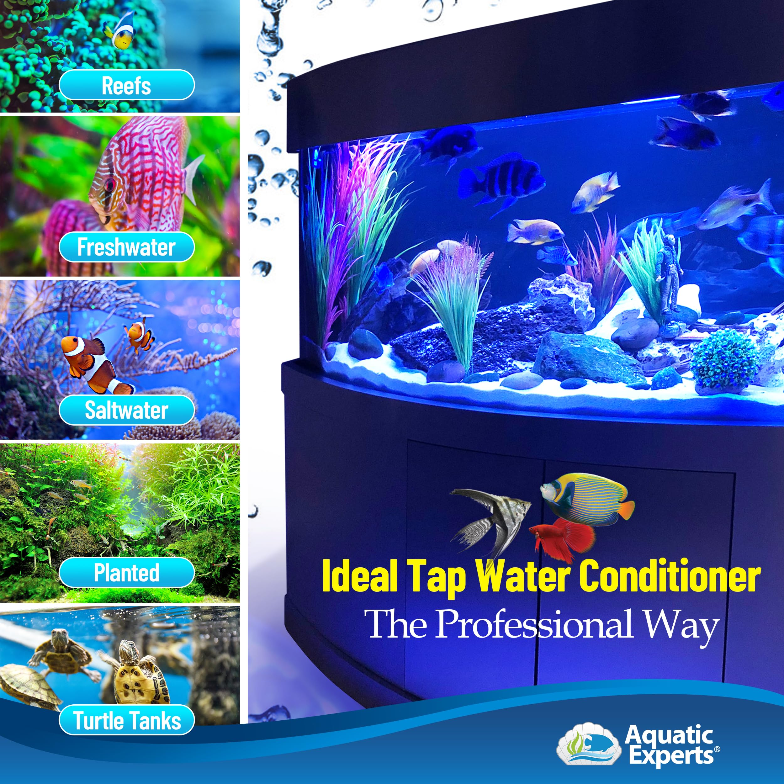 TankFirst Complete Aquarium Water Conditioner - Fish Water Conditioner, Instantly Removes Chlorine, Chloramines, and detoxifies Ammonia from Fish Tank (TankFirst Regular, 250 ml)