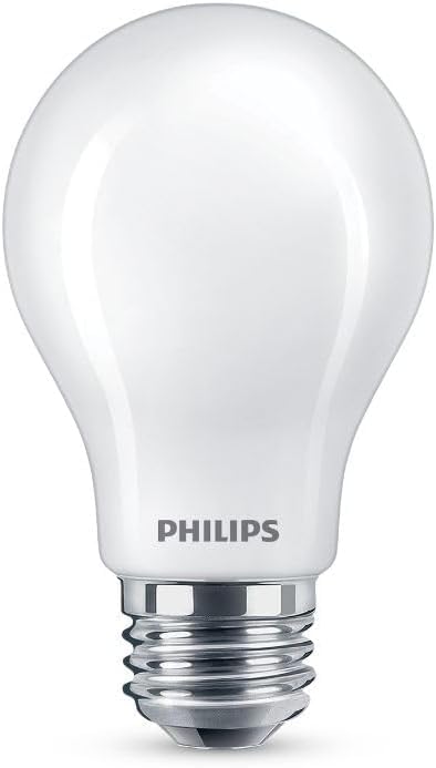 Philips LED A19 Ultra Definition Frosted Dusk to Dawn Light Bulbs - Flicker-Free 40w Light Bulbs with EyeComfort Technology - Soft White Lightbulb - 450 Lumen - E26 Base - 8 Pack