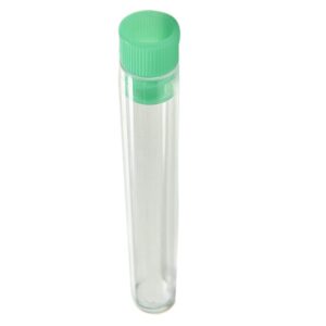 10Pcs 7x100mm Test Tubes with Green Caps Clear Plastic Test Tubes Set for Halloween, Christamas, Scientific Themed Kids Birthday Party Supplies, Daily Storage Home Storage Box Sealed Bottle.