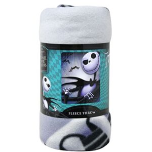 Nightmare Before Christmas Fleece Blanket Set - Jack Skellington Blanket Bundle with Temporary Tattoos, More for Kids Toddlers Children | Nightmare Before Christmas Fleece Throw