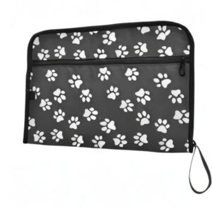 susiyo Dog Paw Print Expanding File Folder, 13 Pocket A4 Letter Size Accordion Filing Folder