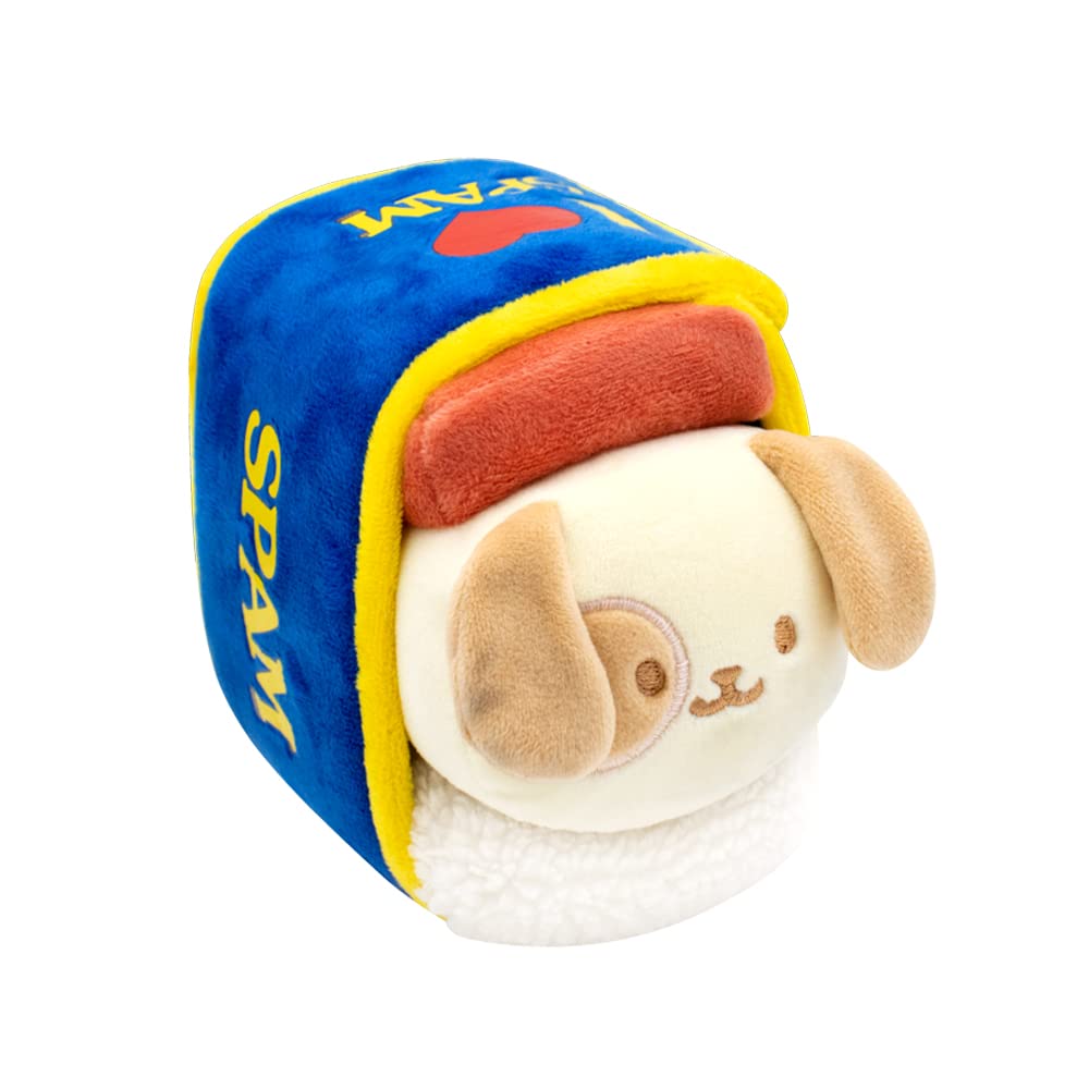 Anirollz Stuffed Animal Plush Toy - Official SPAM Musubi Blanket Outfitz Doll | Soft, Squishy, Warm, Cute, Comfort, Safe| Pillow with Puppy - Birthday Decorations Graduation Gift 6" Puppiroll