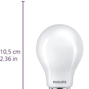 PHILIPS LED Flicker-Free Frosted Dimmable A19 Light Bulb - EyeComfort Technology - 450 Lumen - Soft White (2700K) - 5W=40W - E26 Base - Title 20 Certified - Ultra Definition - Indoor - 4-Pack