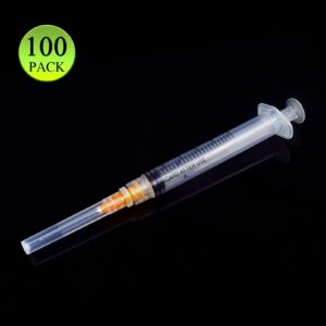 20Pack 2.5ml Syringes with 25 Gauge 1 Inch Needle for Industrial, Scientific Labs, Liquid Dispensing, Oil or Glue Applicator, Individually Wrapped