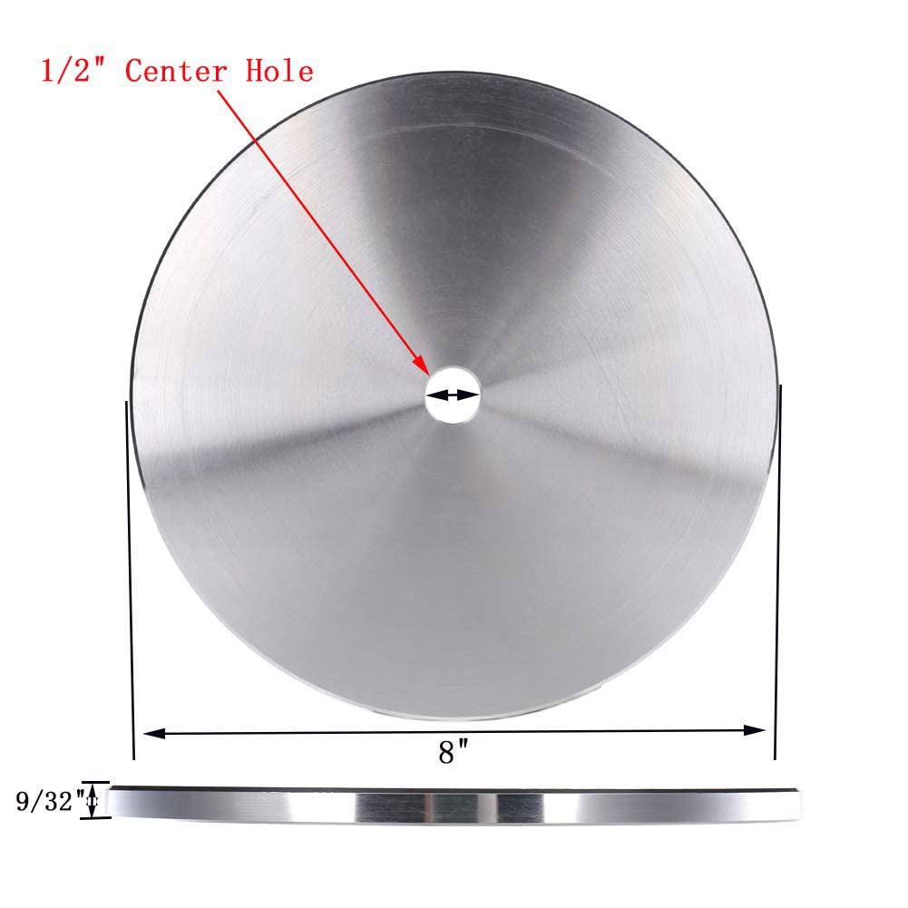 EMILYPRO Aluminum Disc Master Base Lap Plate 6" x 1/2" Arbor Grinding Pads for Flat Abrasive Wheels/Backer-Disc/Slant Cabber Polishing Machine - 1 Pack