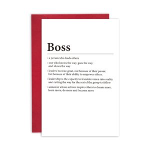 ulbeelol boss definition card, funny boss day card, boss birthday card, appreciation card for boss, boss thank you card, boss card