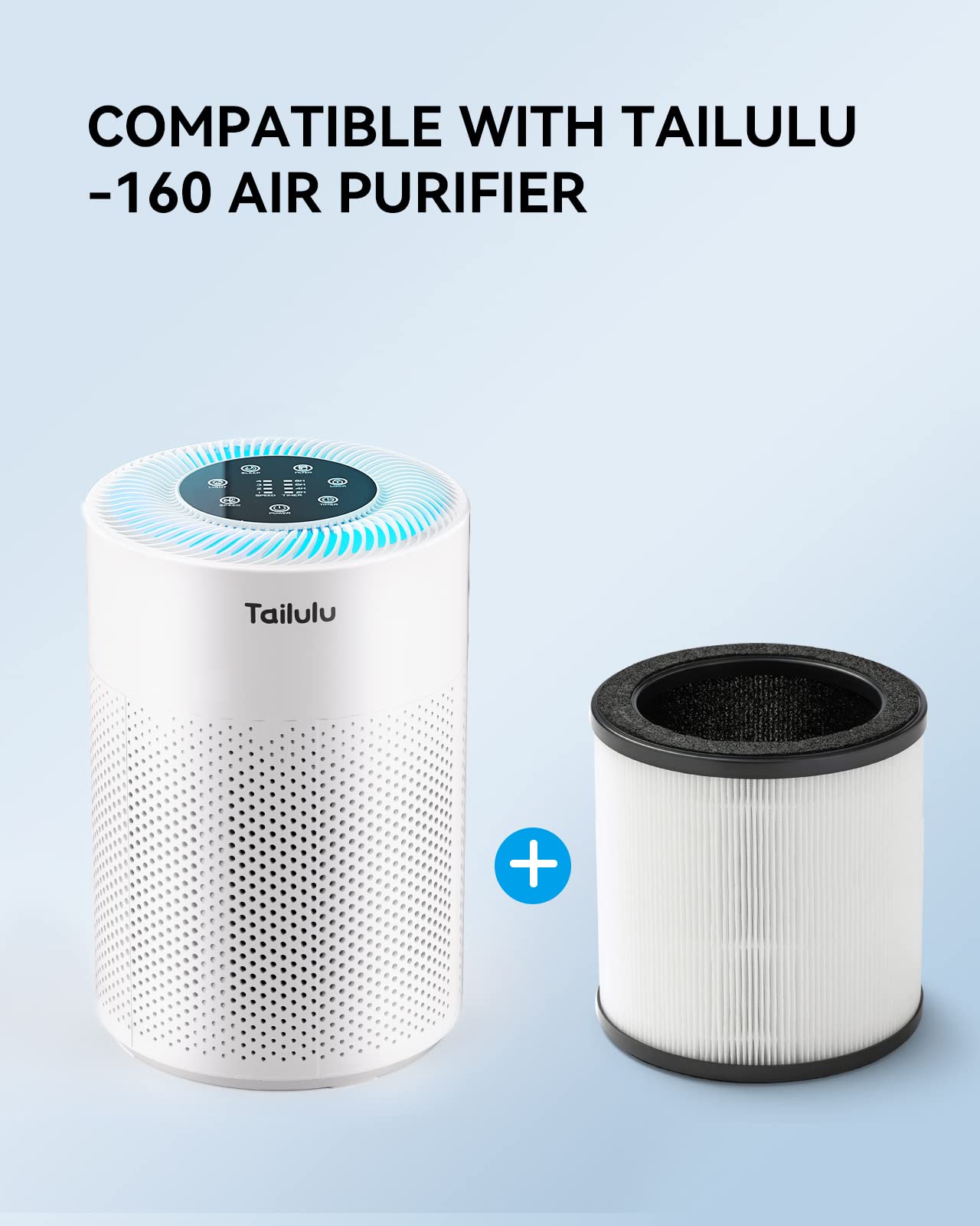 Air Purifier Filter for Tailulu 160 Air Purifier, 3-in-1 True H13 HEPA Filter, 1 Pack