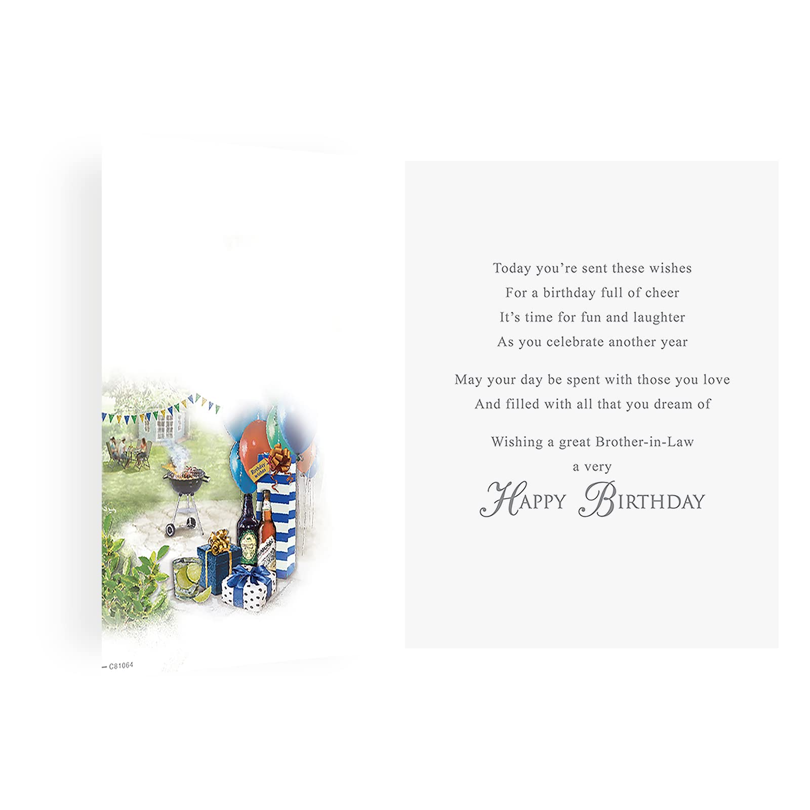 Piccadilly Greetings Regal Publishing Birthday Card Brother In Law - 8 x 6 inches C81064