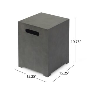 Christopher Knight Home 317497 Wellington End Table, Concrete Finish