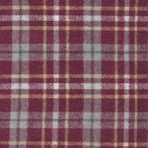 richlin fabrics 3 yard pack, 56" yarn dyed flannel plaid, burgundy, 100% cotton