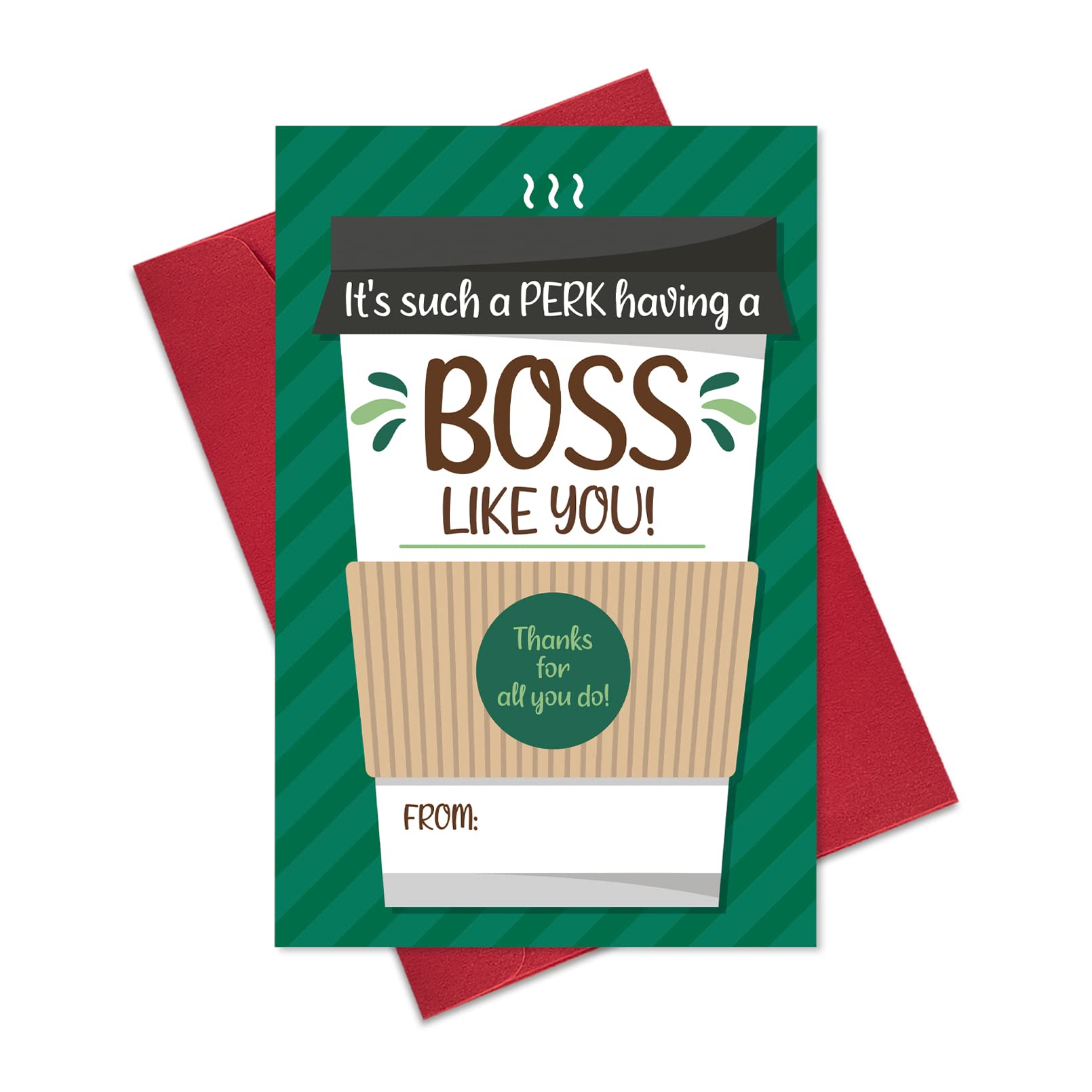 Ogeby Funny Boss’s Day Card Gifts for Boss Women Men, Cute Boss Day Card for Him Her, Boss Birthday Card Gifts, Boss Appreciation Card from Employee Staff