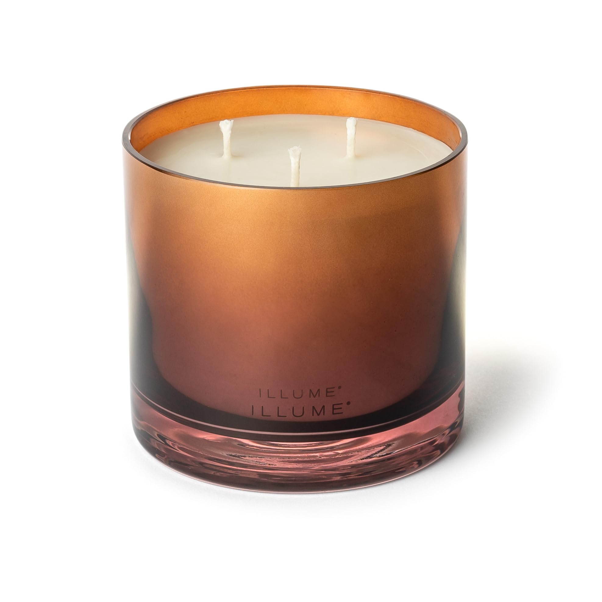 Illume Beautifully Done Essentials Terra Tabac Statement Glass Scented Soy Candle, 6" L x 3" W x 3" H