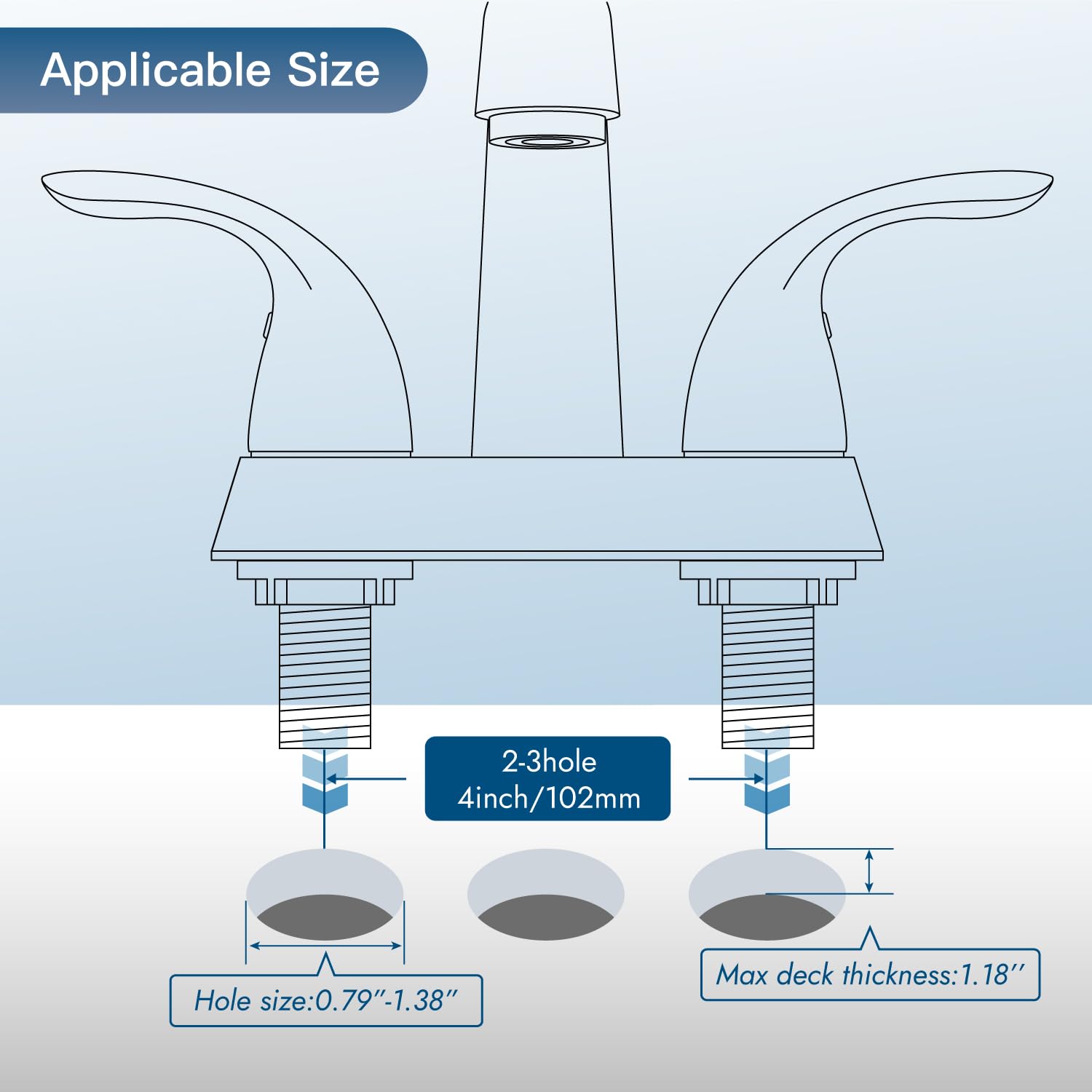 Cinwiny 4 Inch Centerset Bathroom Sink Faucet 2 Handle Vanity Faucet Bathroom Faucet Deck Mount Lavatory Faucet with Pop up Drain Assembly,Brushed Gold