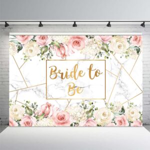 mehofond bride to be marble backdrop bridal shower miss to mrs wedding party supplies white blush pink floral photobooth girls bachelorette engagement photography background banner 7x5ft