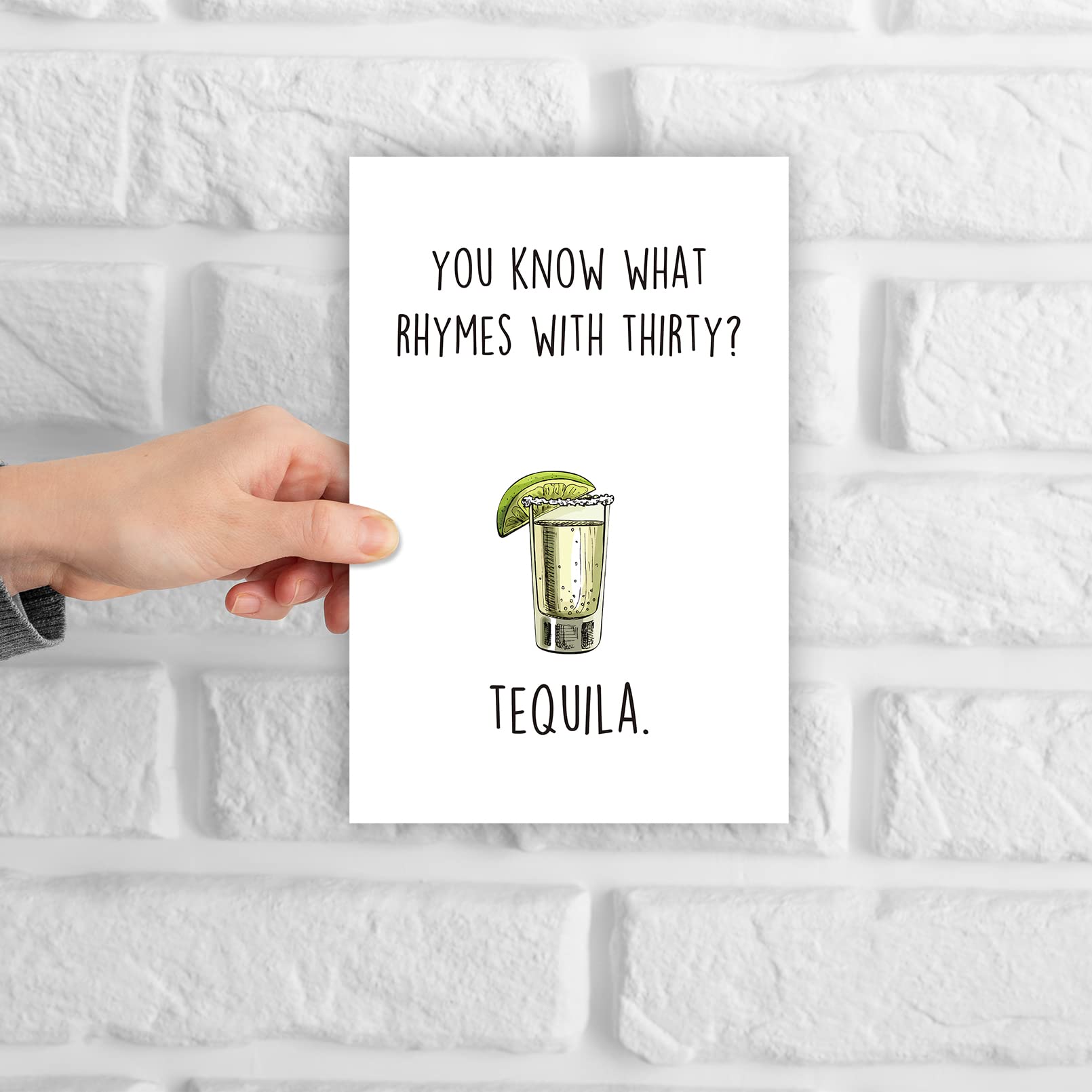 GYYsweetus Funny Tequila 30th Birthday Card, Hilarious 30 Year Old Birthday Gift for Him Her, Turning Thirty Bday Card for Sister Brother Coworker Best Friend