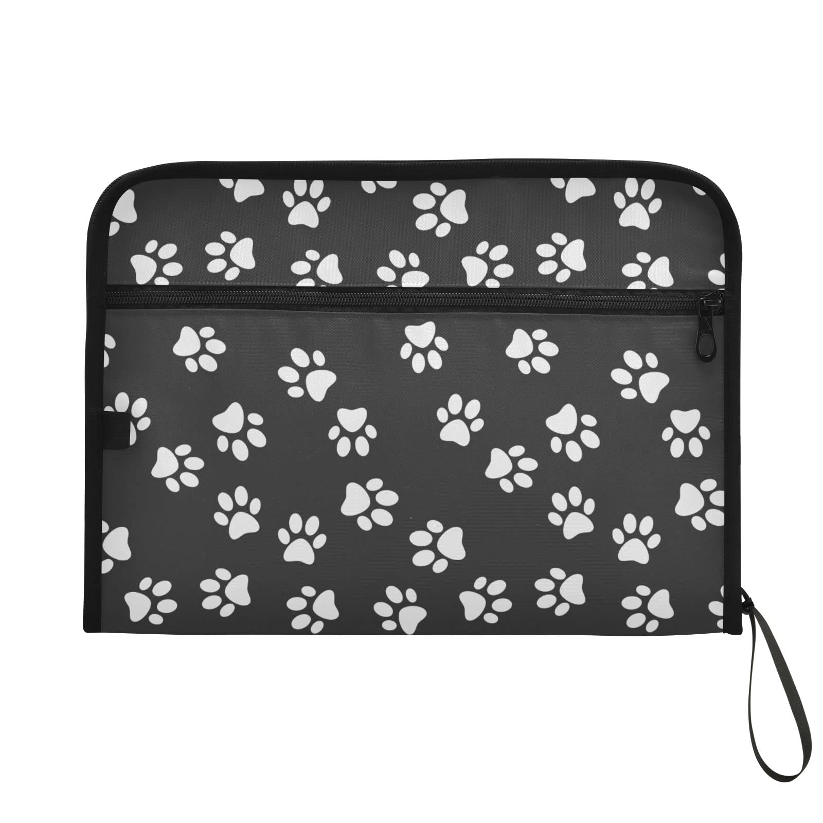 susiyo Dog Paw Print Expanding File Folder, 13 Pocket A4 Letter Size Accordion Filing Folder