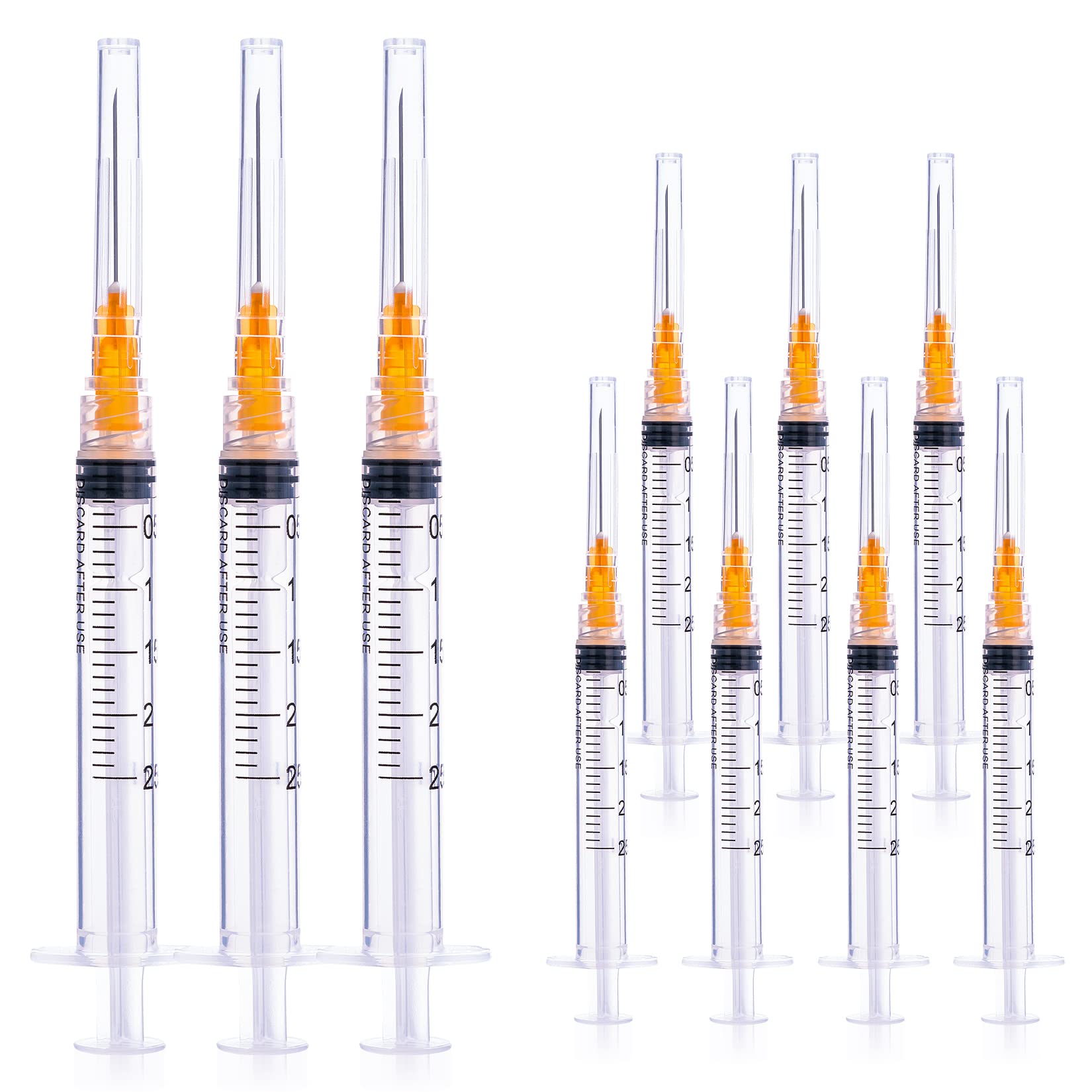 20Pack 2.5ml Syringes with 25 Gauge 1 Inch Needle for Industrial, Scientific Labs, Liquid Dispensing, Oil or Glue Applicator, Individually Wrapped