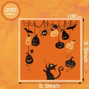 Bnsikun Halloween Cellophane Cookie Bags, 250 Pcs Self Adhesive Clear Cookie Treat Bags for Halloween Party Favor and Gift Packing(6 Style)