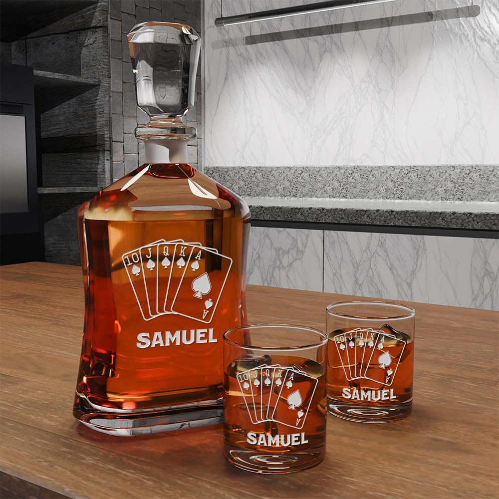 Personalized Whiskey Decanter - Christmas Gifts for Men, Dad, Husband, Him, Husband - Custom Whiskey Gifts for Him - Personalized Gifts for Men - Whiskey, Scotch Gifts - Unique Mens Gift Ideas