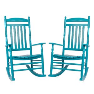 set of 2 outdoor rocking chairs, outdoor indoor oversized comfortable ease patio rocker chair high back rocker for garden, lawn, balcony, backyard and patio porch rocker, load bearing 330 lbs black