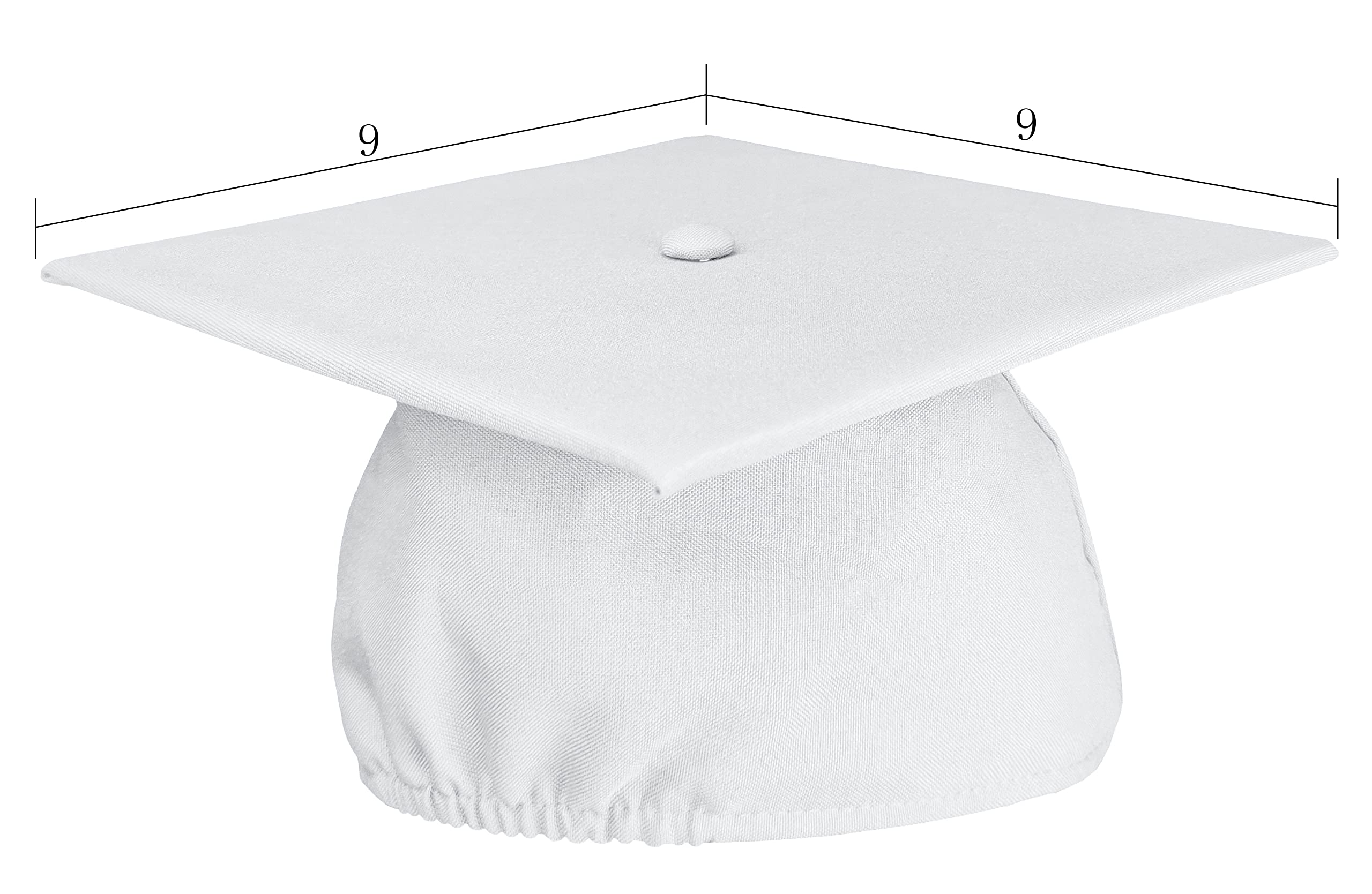 GradPlaza Matte Graduation Cap with Tassel White Graduation hat for High School College Adult 2024 and 2025