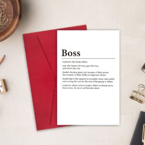 Ulbeelol Boss Definition Card, Funny Boss Day Card, Boss Birthday Card, Appreciation Card for Boss, Boss Thank You Card, Boss Card