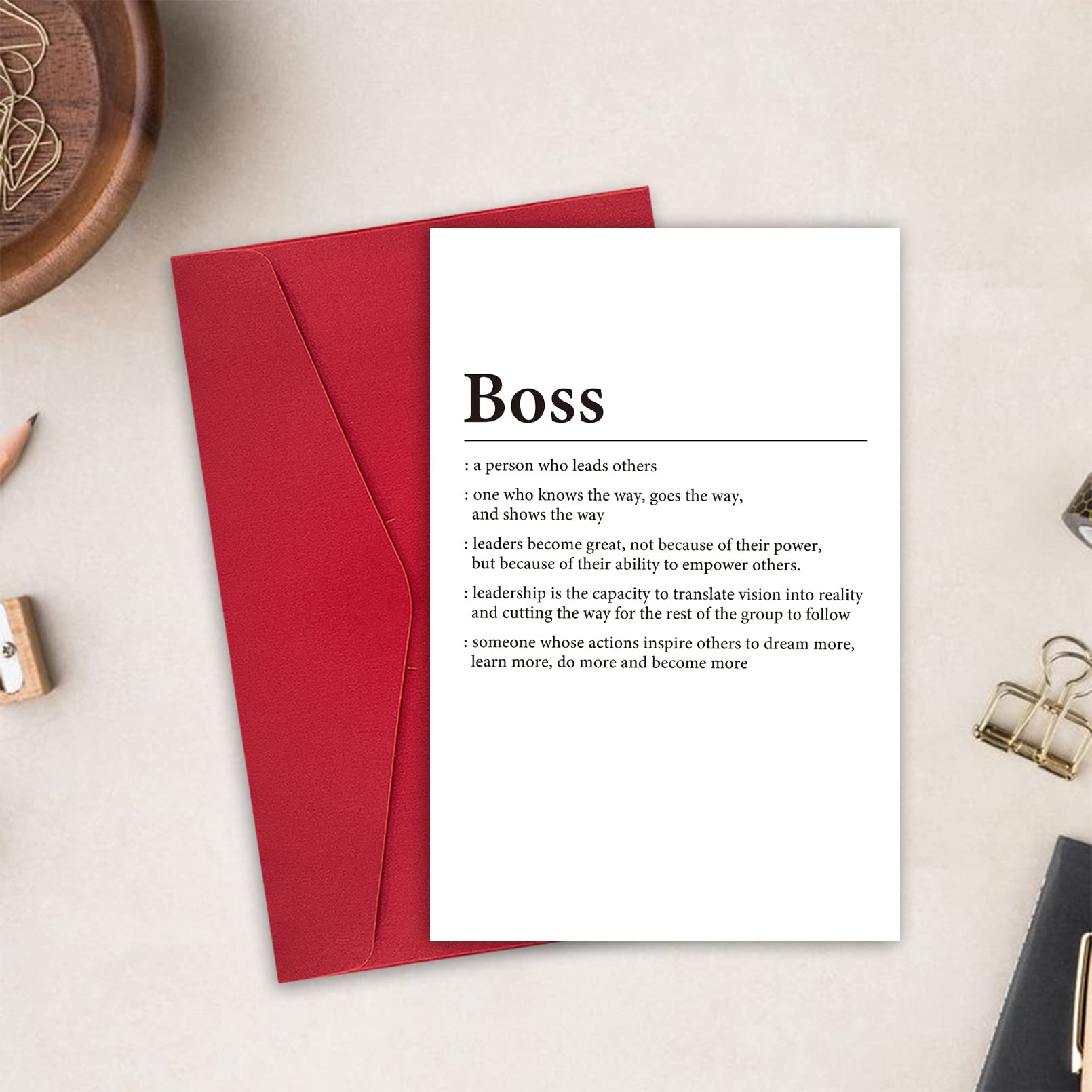 Ulbeelol Boss Definition Card, Funny Boss Day Card, Boss Birthday Card, Appreciation Card for Boss, Boss Thank You Card, Boss Card