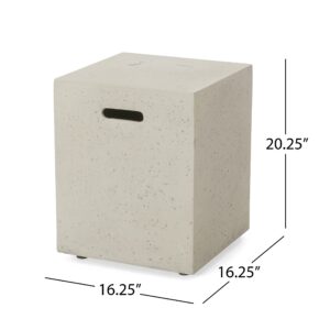 Christopher Knight Home 317494 Aidan End Table, Light Gray